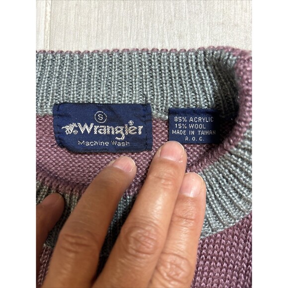 Wrangler Womens SZ S pullover Sweater argyle Casual Winter Fall Cozy wool blend - Picture 4 of 7